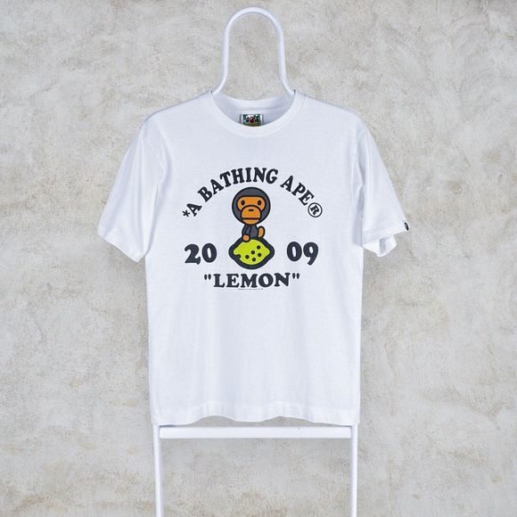 Other - A Bathing Ape Bape T Shirt White 2009 Lemon Baby Milo Single Stitch Mens Small
